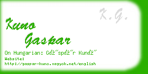 kuno gaspar business card